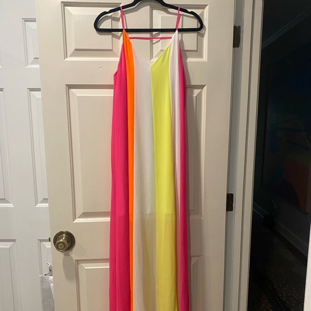 Summer Neon Maxi Dress
